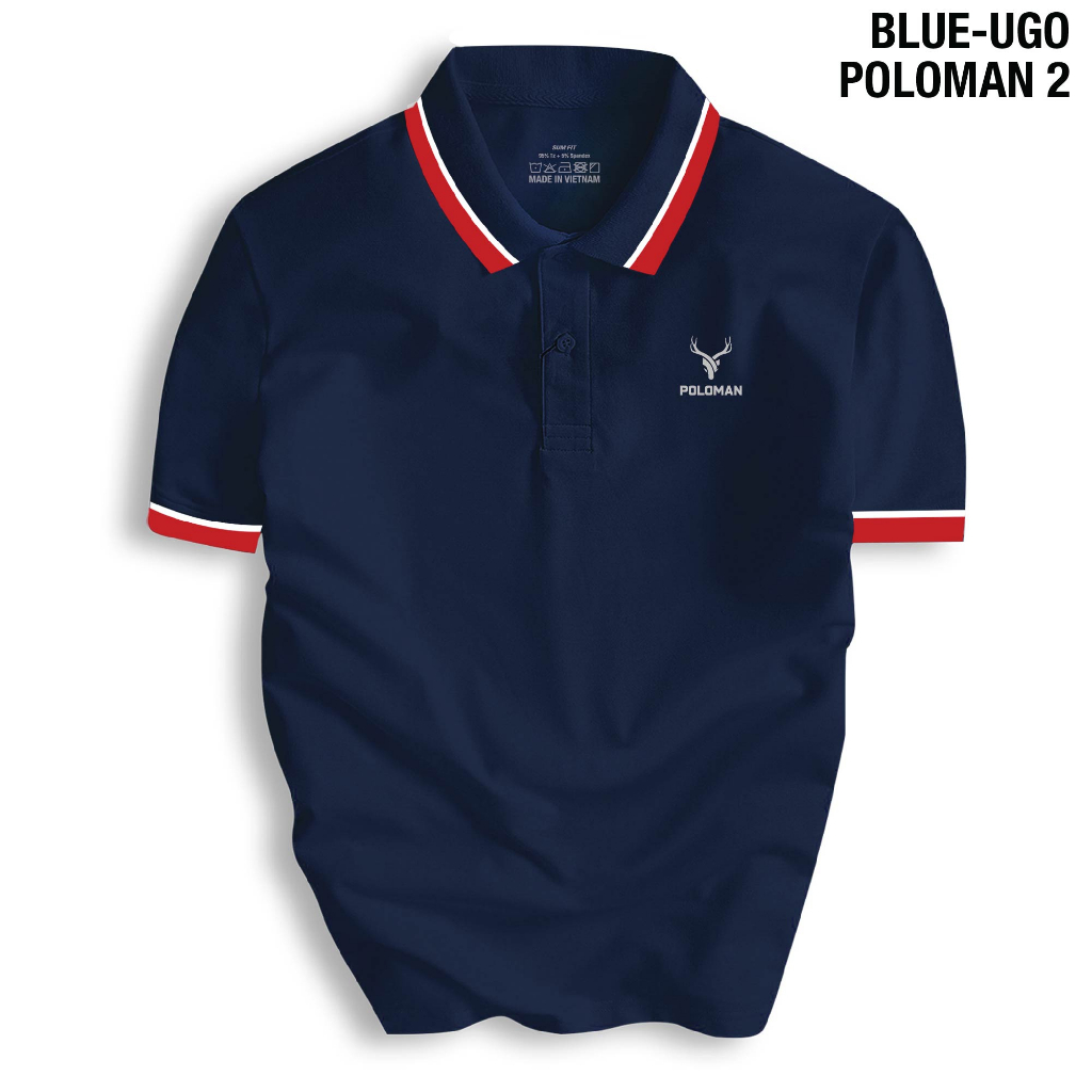 Áo thun POLOMAN 2 nam thiết kế phối cổ sang trọng, chuẩn form, thoáng mát