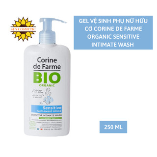 Gel vệ sinh phụ nữ hữu cơ corine de farme organic sensitive intimate wash 250ml