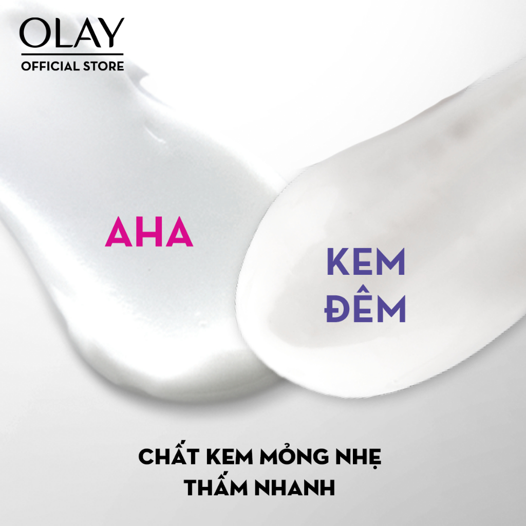 Combo 2 Kem Dưỡng Đêm Tái Tạo Da, Ngăn Lão Hóa OLAY RETINOL 50G & Kem Dưỡng Sáng Da, Mờ Thâm Mụn OLAY LUMINOUS AHA 50G