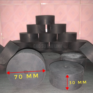 4 Cục cao su chống rung , Cao su kê chân máy , Cao su giảm chấn đường kính 70 (cao 20 30 35 40) (mm)