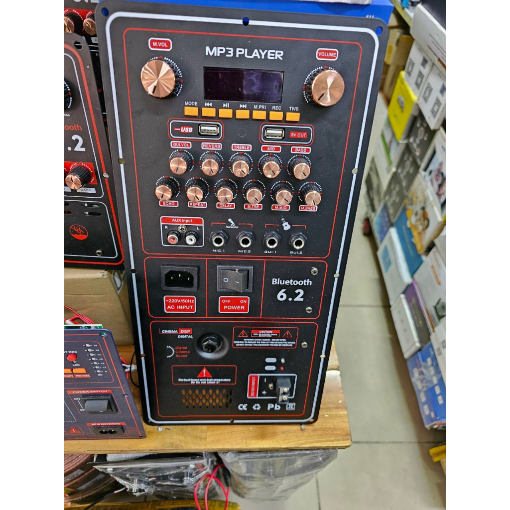 Mạch loa kéo 4 tất đôi có Reverb chóng hú nguồn Đôi 36V