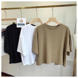 Áo Croptop from rộng hở lưng trơn basic có size M, L, XL chất thun cotton không xù lông 126