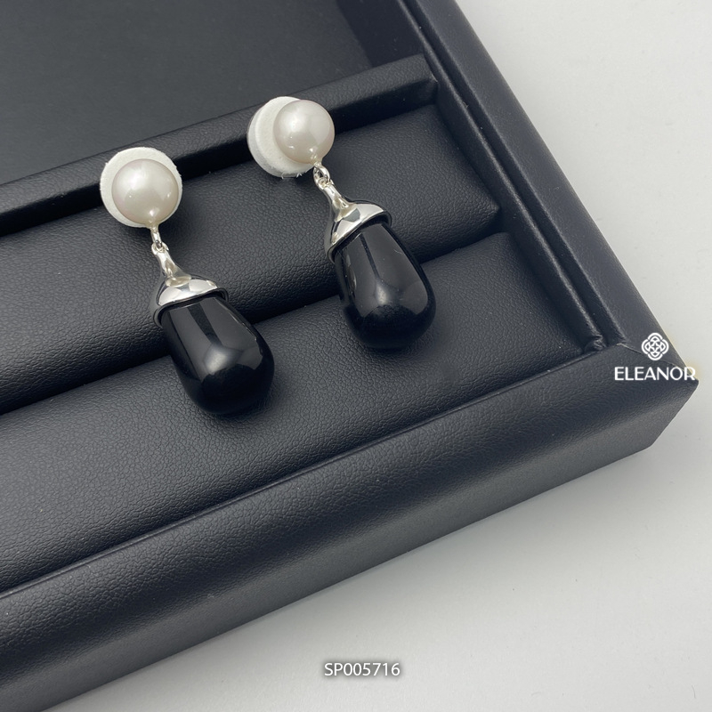 Bông tai nữ chuôi bạc 925 Eleanor Accessories đính ngọc trai nhân tạo phụ kiện trang sức 5716