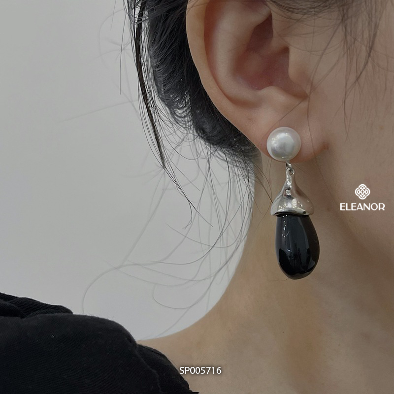 Bông tai nữ chuôi bạc 925 Eleanor Accessories đính ngọc trai nhân tạo phụ kiện trang sức 5716