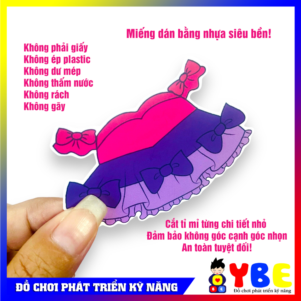 Đồ chơi búp bê thời trang LOL thương hiệu YBE hàng cao cấp, Học liệu bóc dán thay đồ cho búp bê LOL quà tặng cho bé gái