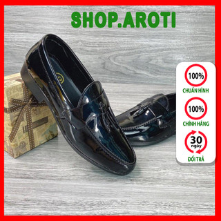 Giày lười nam chuông da bóng sang trọng đế khâu cao cấp - m512-shop.aroti