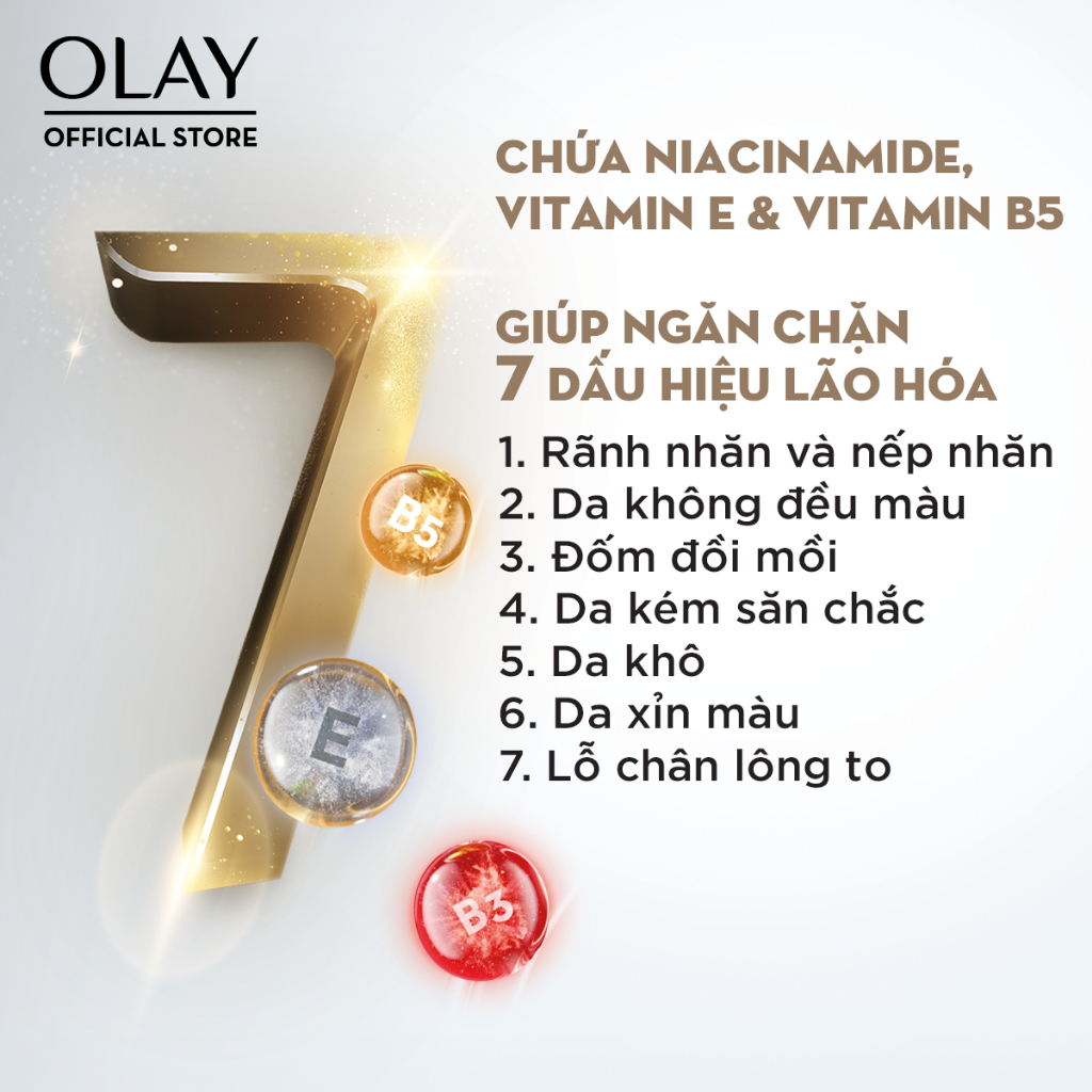 Combo 2 Kem Dưỡng Ngày & Đêm Phục Hồi & Ngăn Ngừa 7 Dấu Hiệu Lão Hóa OLAY TOTAL EFFECTS 50G X2