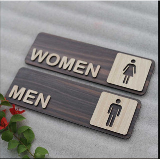 [Hot Sale] Bảng Gỗ AKZ Toilet - WC Nam Nữ - Resroom, bảng gỗ treo, chỉ hướng nhà vệ sinh.