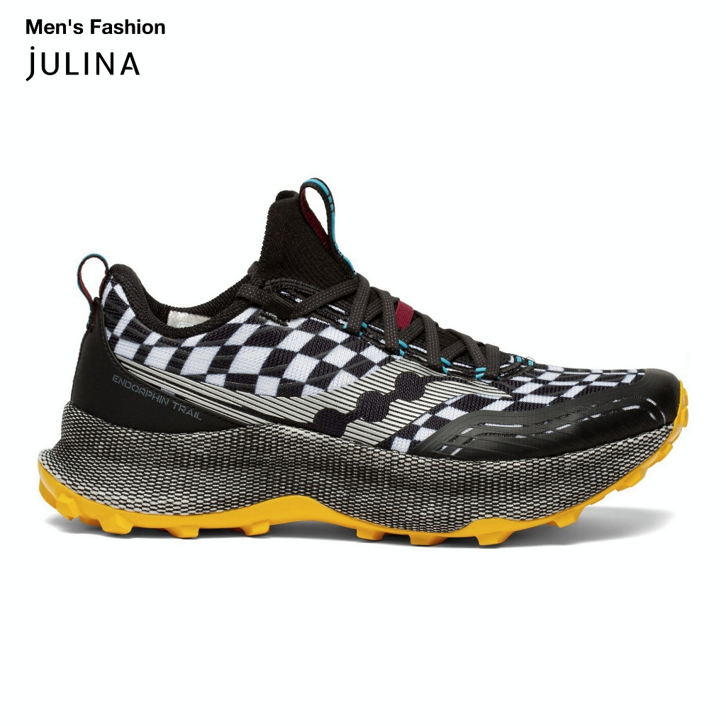 Giày thể thao sneaker nam nữ Saucony endorphin trail caro cao cấp siêu nhẹ và êm châm