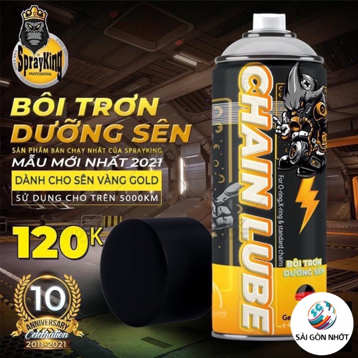 Chai Xịt Dưỡng Sên, Bôi Trơn Sên SPRAYKING 400ML - Mẫu Mới
