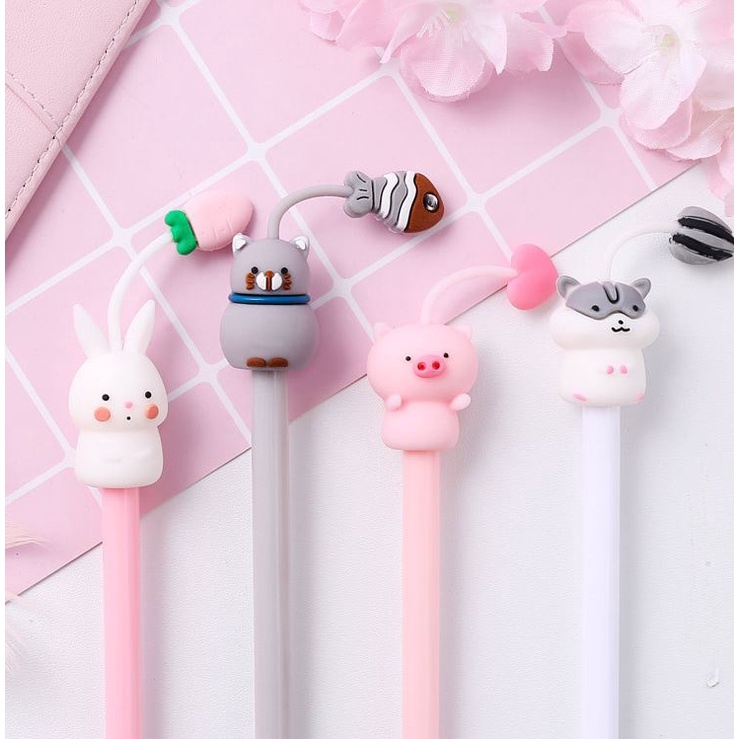 ✨✨Bút Gel Nước Mực Đen Con Vật Kute Nhiều Màu H74
