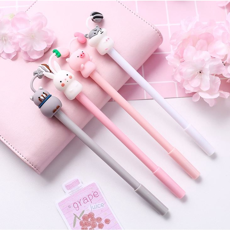 ✨✨Bút Gel Nước Mực Đen Con Vật Kute Nhiều Màu H74