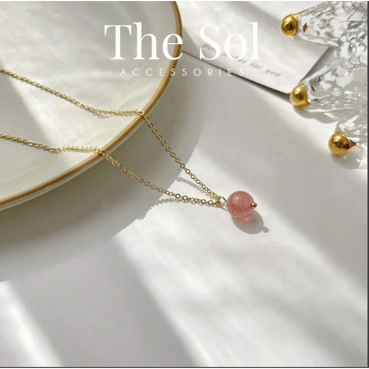 Dây Chuyền Hàn Quốc Golden Pink thesol.accessories