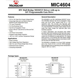 IC driver GATE HALF-BRIDGE MOSFET MIC4604YMT-TR (set 5pcs)