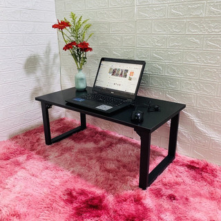 Bàn làm việc u bệt đen sắt, 40x80x30cm, , mặt mdf đen, dày 17ly, chân sắt màu đen.