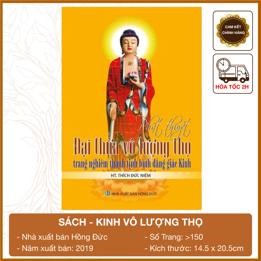 Sách - Kinh Vô Lượng Thọ (Khổ A5, Bìa Mềm)