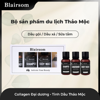 Bộ 03 sản phẩm du lịch Blairsom Thảo Mộc 50ml (Dầu gôi, dầu xả, sữa tắm)