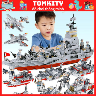 Đồ chơi tàu chiến lego cho bé, lắp ráp đồ chơi thông minh lego mini cho bé - đồ chơi trẻ em