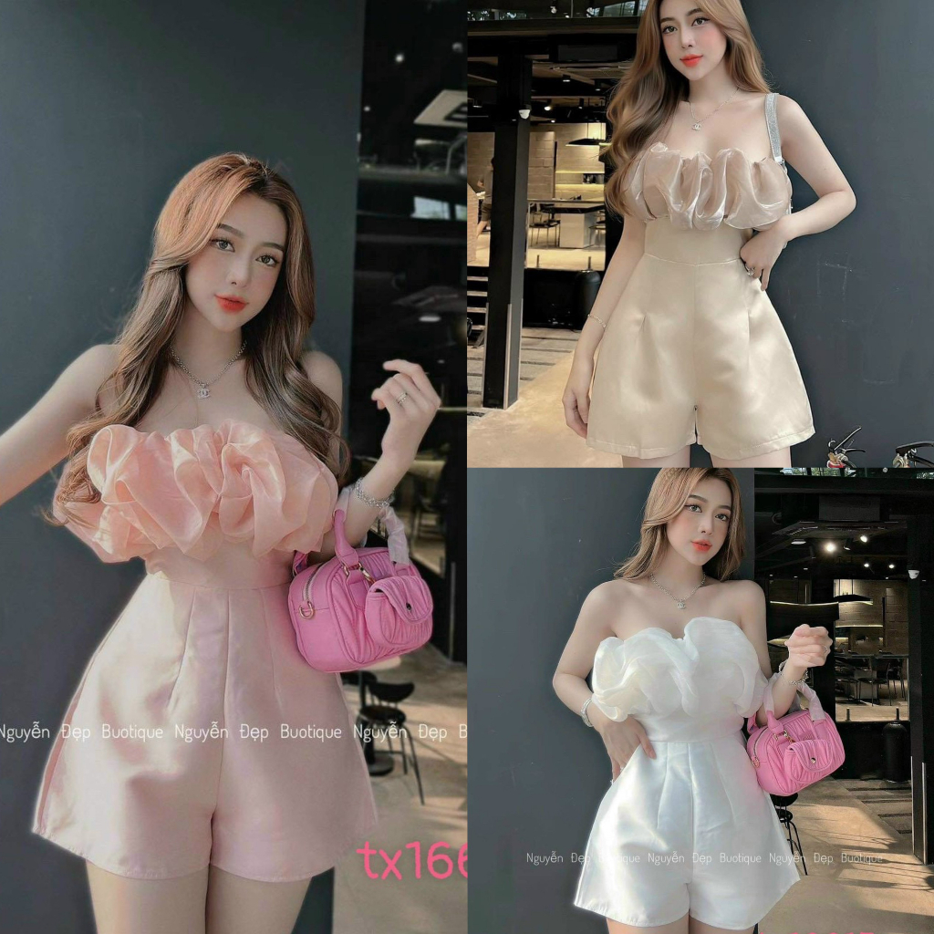 Jum tapta trễ vai họa tiết voan kiếng xếp ly cực kì sang trọng với 4 tone màu nhẹ nhàng phù hợp cho các nàng đi dự tiệc