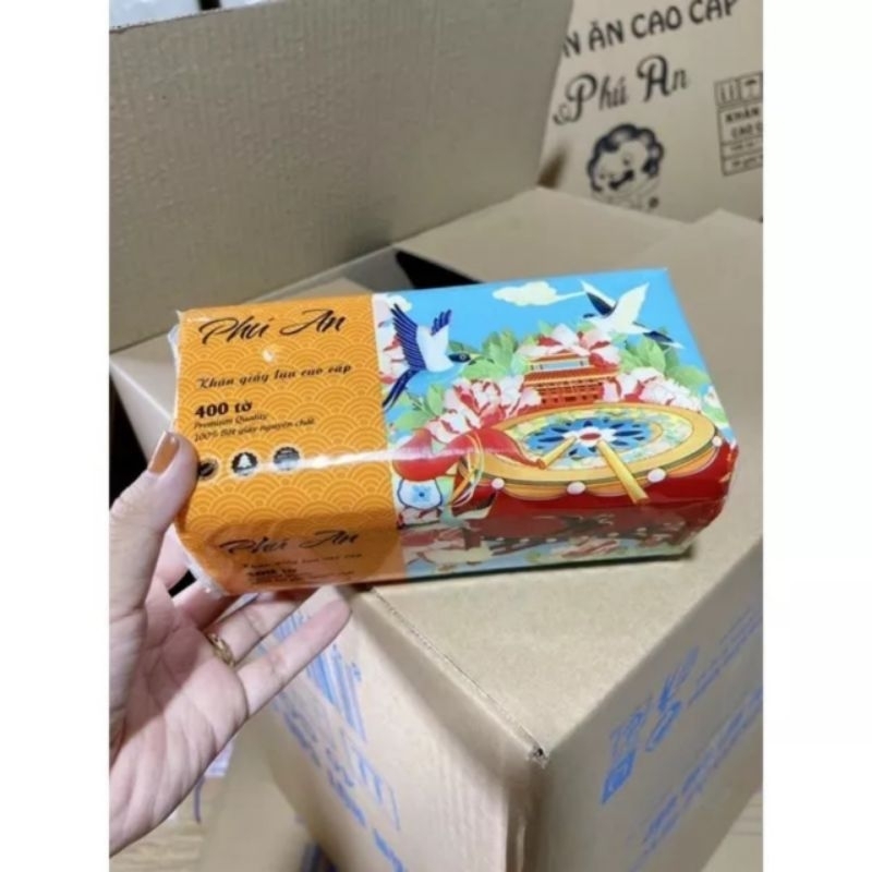 Combo 5 bịch Khăn giấy lụa cao cấp Phú An 4 Lớp Cao Cấp Siêu Dai