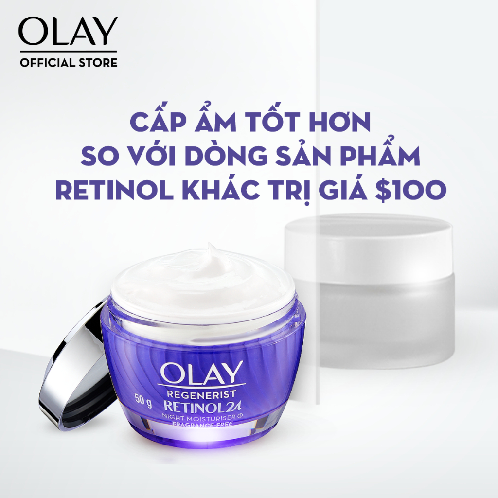 Combo 3: Kem Dưỡng OLAY REGENERIST RETINOL 50G, Kem Dưỡng & Serum Sáng Da OLAY LUMINOUS AHA 50G + 30ML