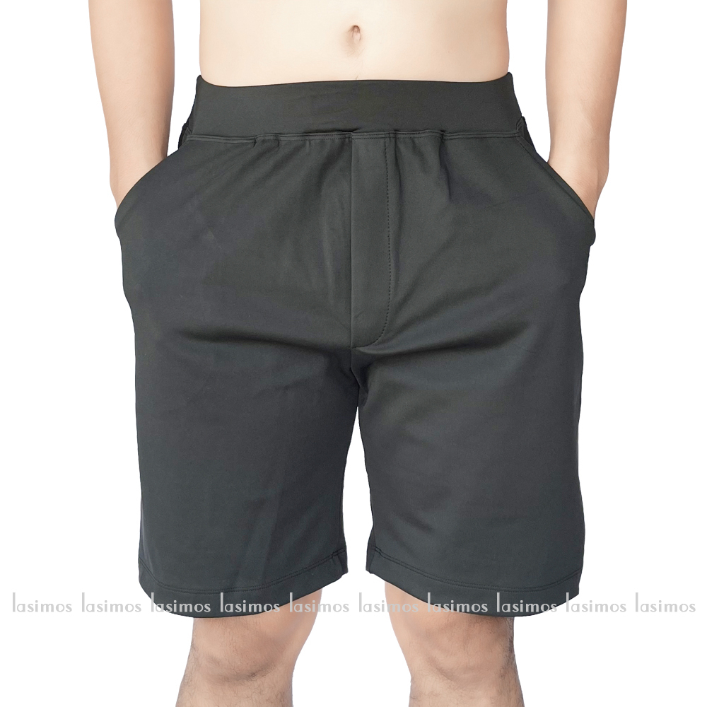 Quần short nam Lasimos MS941 thể thao có túi màu đen cao cấp, thun co giãn 4 chiều, vải đẹp dày, thoáng mát.