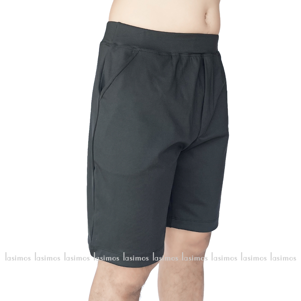 Quần short nam Lasimos MS941 thể thao có túi màu đen cao cấp, thun co giãn 4 chiều, vải đẹp dày, thoáng mát.