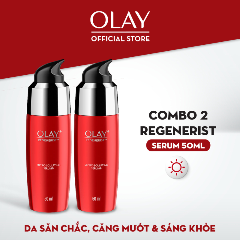 Combo 2 Serum/Tinh Chất Căng Mướt, Sáng Khỏe & Ngừa Lão Hóa OLAY REGENERIST 50ML X2