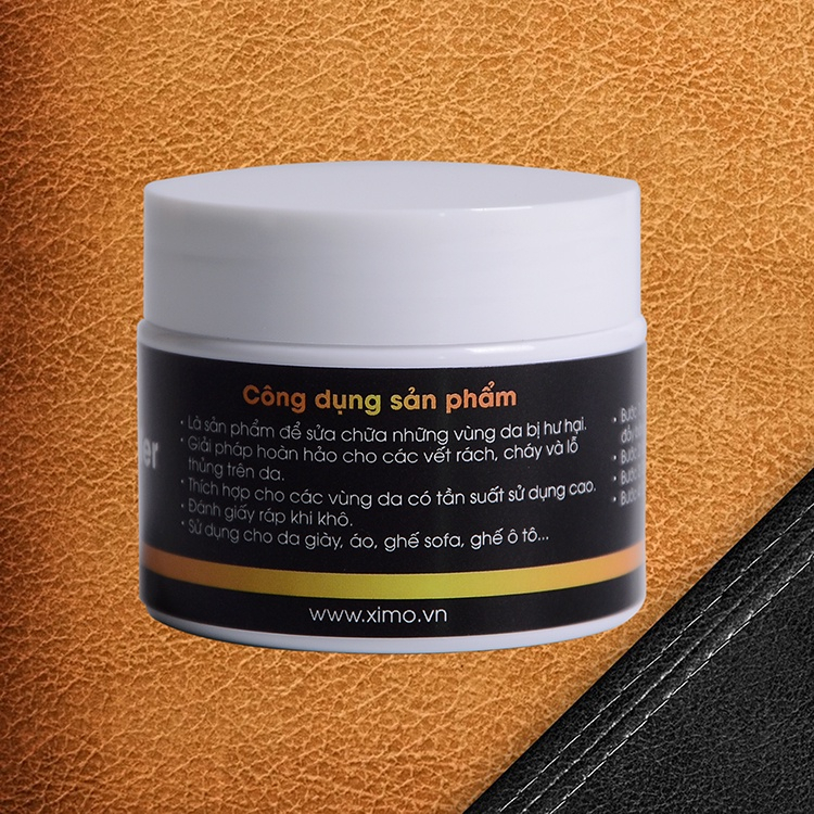 Kem Bả Ma Tít Heavy Filler XIMO 50ml Chuyên Vá, Sửa Chữa Vết Bong Tróc Trên Da Giày, Ghế, Túi, Ví Hàng Chính Hãng