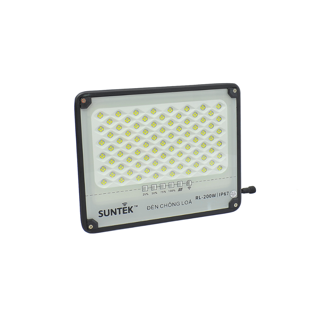 Đèn Pha Chống Lóa Năng Lượng Mặt Trời SUNTEK RL-200W - Sáng suốt đêm 10-12h | Tự động Bật/Tắt - Hàng Chính Hãng