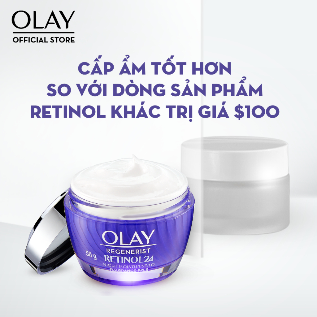 Combo 2 Kem Dưỡng Ẩm Căng Mướt, Tái  Tạo & Ngừa Lão Hóa OLAY REGENERIST COLLAGEN 50G & OLAY RETINOL 50G