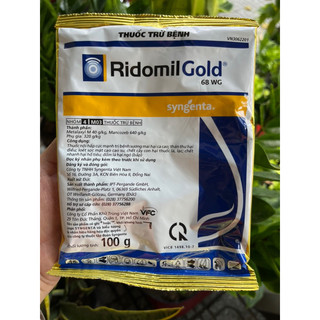 Chế phẩm trừ bệnh vàng lá, thối rễ, rỉ sắt RIDOMIL GOLD 68WG gói 100gr