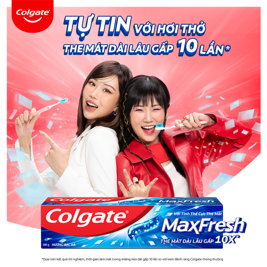 Bộ 4 Kem đánh răng Colgate Maxfresh bạc hà the mát 180g/tuýp