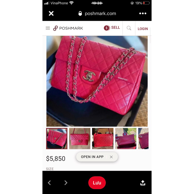 Túi si hàng si nhật s30 cm tình trạng 90% màu đỏ hồng cam