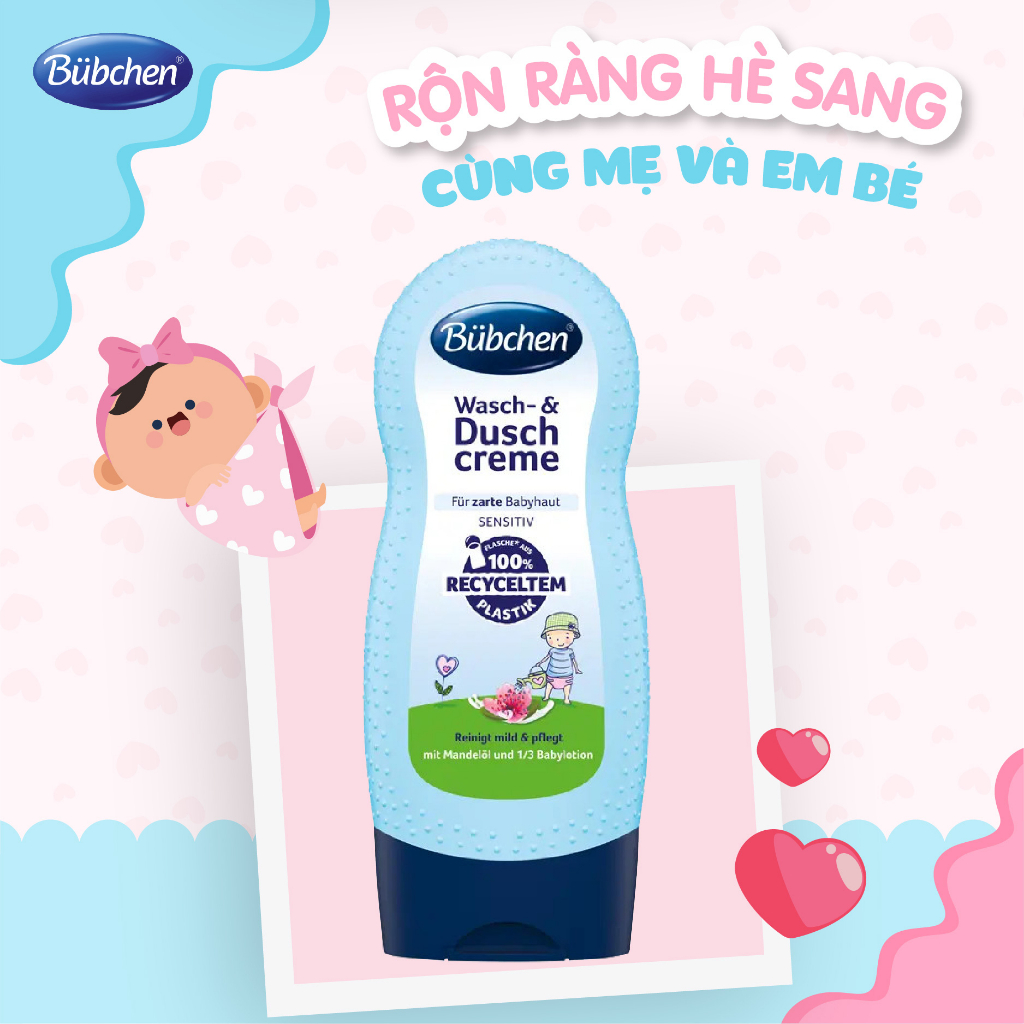 Sữa tắm gội toàn thân cho bé Bubchen Warsch & Dusch Creme Classic 230ml
