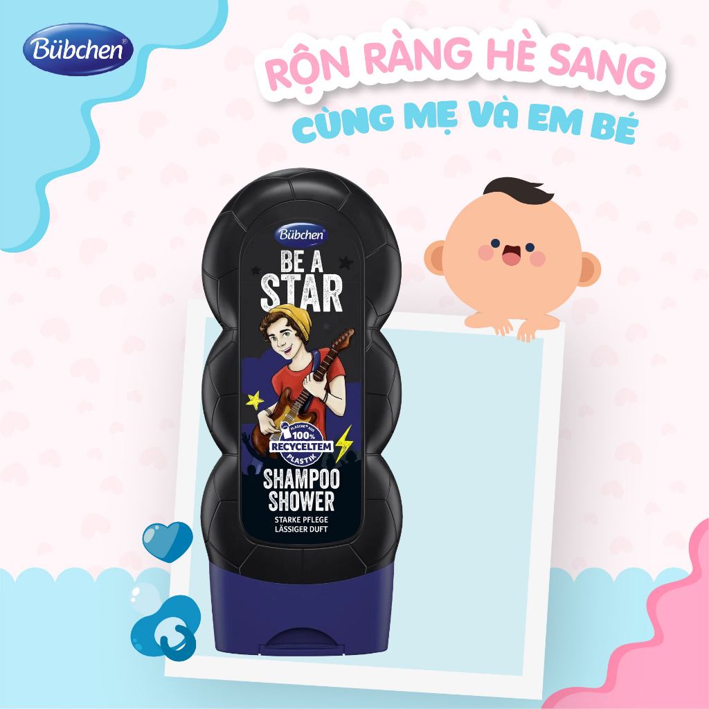 Sữa tắm gội toàn thân cho bé Bubchen 2in1 Be A Star 230ml