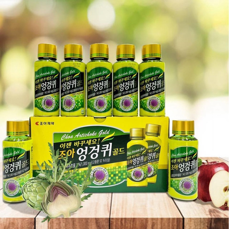 Nước giải rượu CHOA Artichoke Gold Hàn Quốc lọ 100ml - Giải rượu nhanh chóng, thanh lọc, bảo vệ tế bào gan