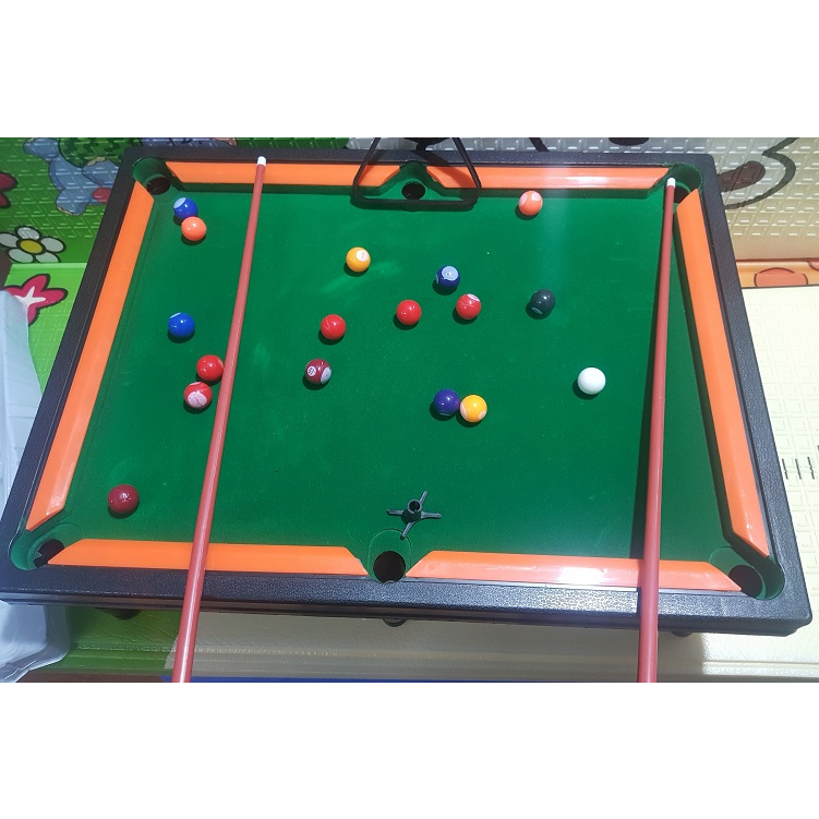 Trò chơi đánh bi a kích thước bàn siêu to 49x37 cm loại đẹp 16 quả bóng được đánh số hàng cao cấp hàng cho bé trai, gái