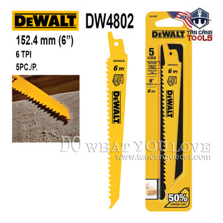 Lưỡi cưa kiếm gỗ 15.2 cm x 6tpi dewalt dw4802- 1 lưỡi