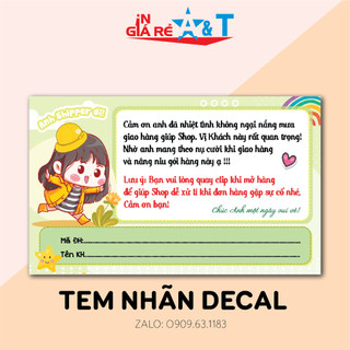 100 Tem dán cảm ơn shipper, NHÃN DÁN CÁM ƠN SHIPPER