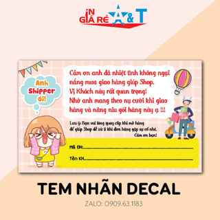 100 Tem dán cảm ơn shipper, NHÃN DÁN CÁM ƠN SHIPPER