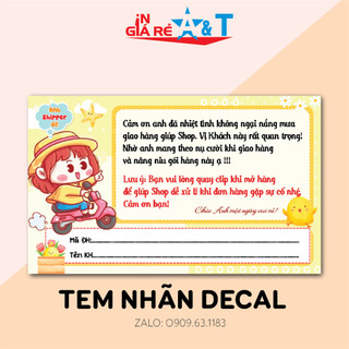 100 Tem dán cảm ơn shipper, NHÃN DÁN CÁM ƠN SHIPPER