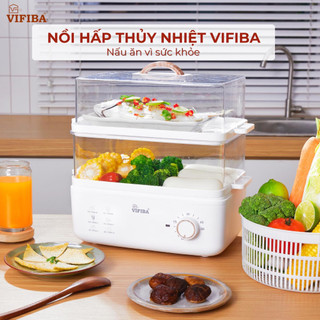 Nồi Hấp Điện 2 Tầng Đa Năng 6in1 VIFIBA Công Suất Lớn, Chức Năng Hẹn Giờ Thông Minh