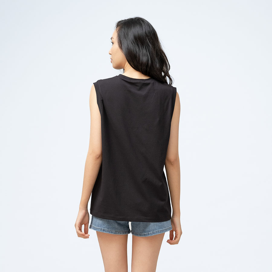 Áo thun nữ tank top, cổ tròn Gavani akh eleven