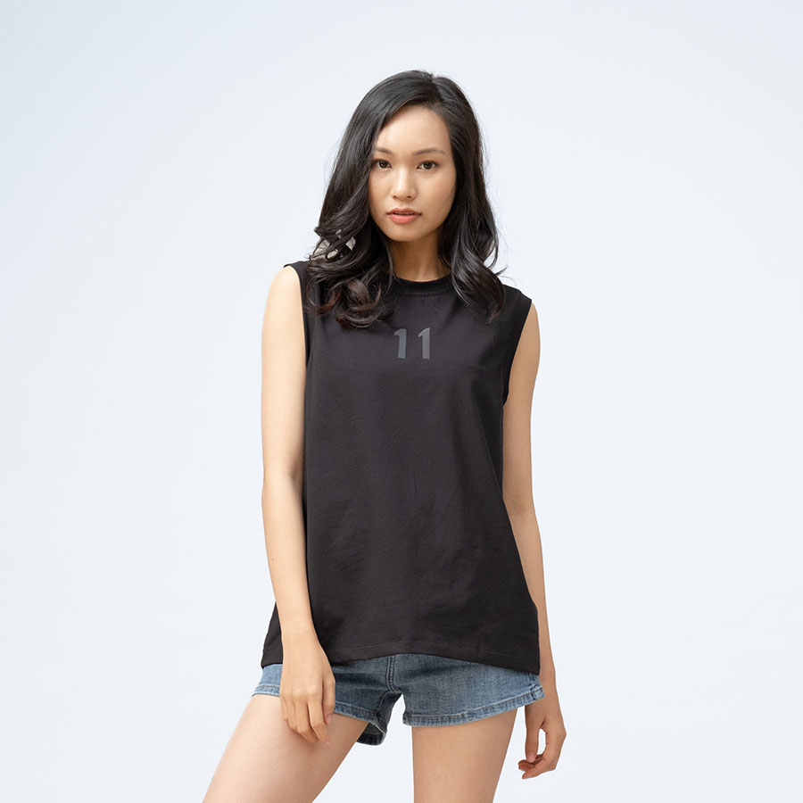 Áo thun nữ tank top, cổ tròn Gavani akh eleven