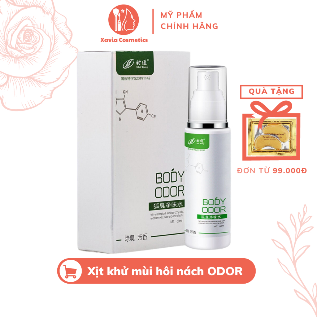 Xịt khử mùi hôi nách ODOR - Xịt ngăn mồ hôi, khử mùi hôi, khử thâm vùng da dưới cánh tay