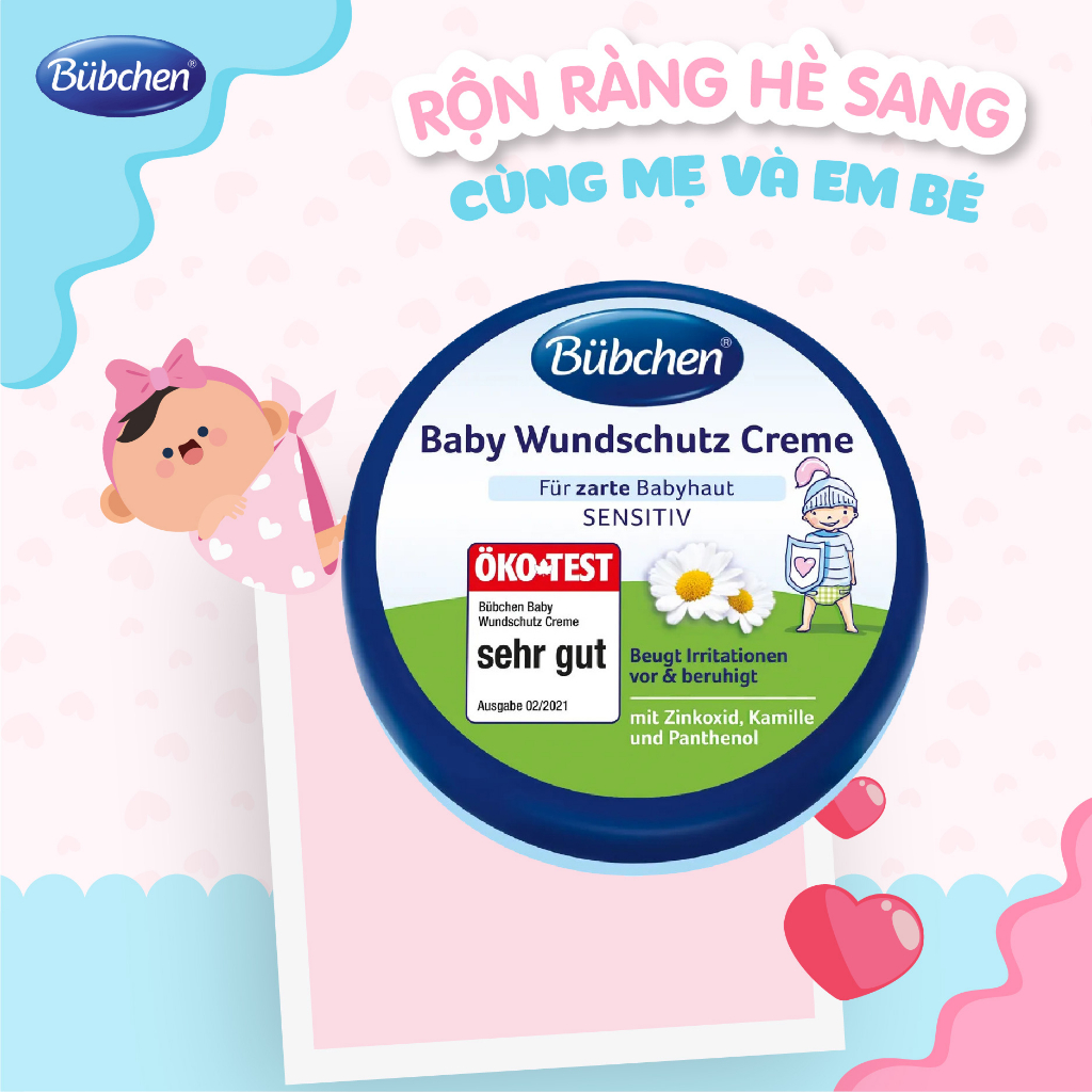 Kem chống hăm hoa cúc La mã Bubchen Baby Wundschutz Creme 150ml