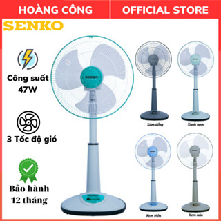 Quạt điện Đứng SENKO L1638 chính hãng ( 5 màu giao ngẫu nhiên ) , Công suất 47w, 3 cánh quạt, Bảo hành 12 tháng
