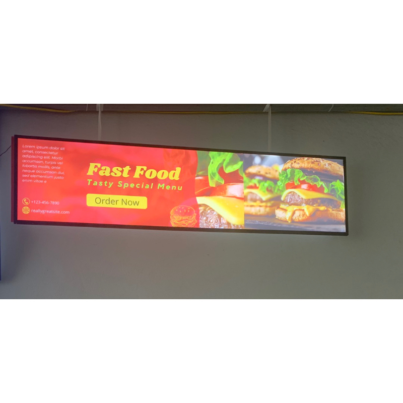 Menu led . tranh led .30x120  tranh điện siêu mỏng, tranh led, menu led, poster led, bảng led