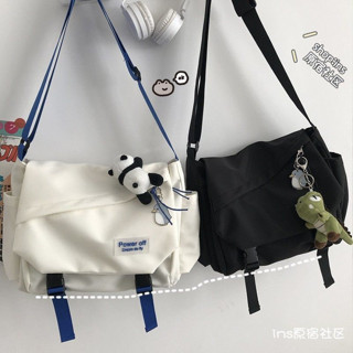 Túi đeo chéo Nam Nữ poweroff vải canvas kiểu dáng basic